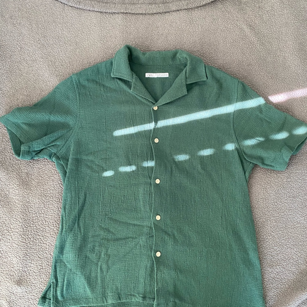 Zara Green Cotton Shirt